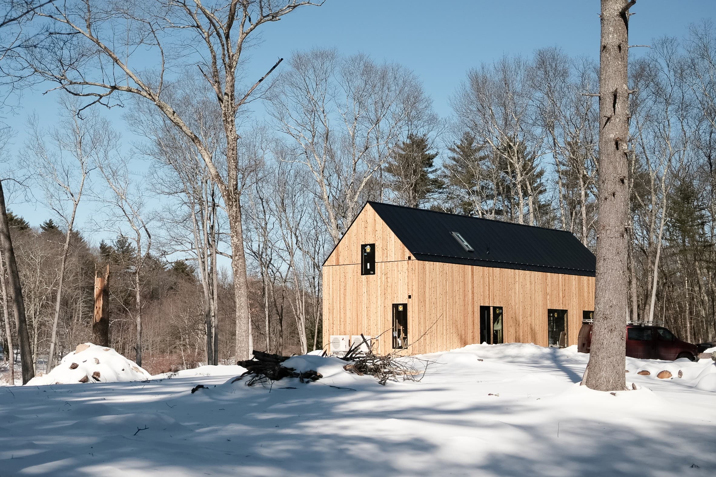 Cabin construction progress — February 13, 2026