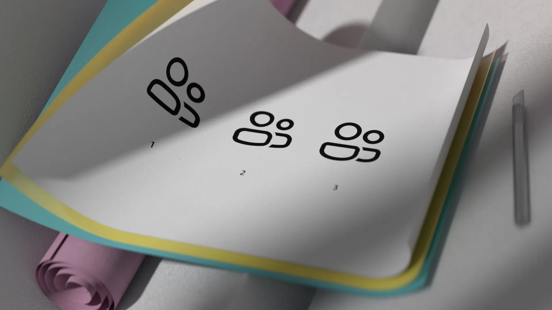 Fluent icon design iterations