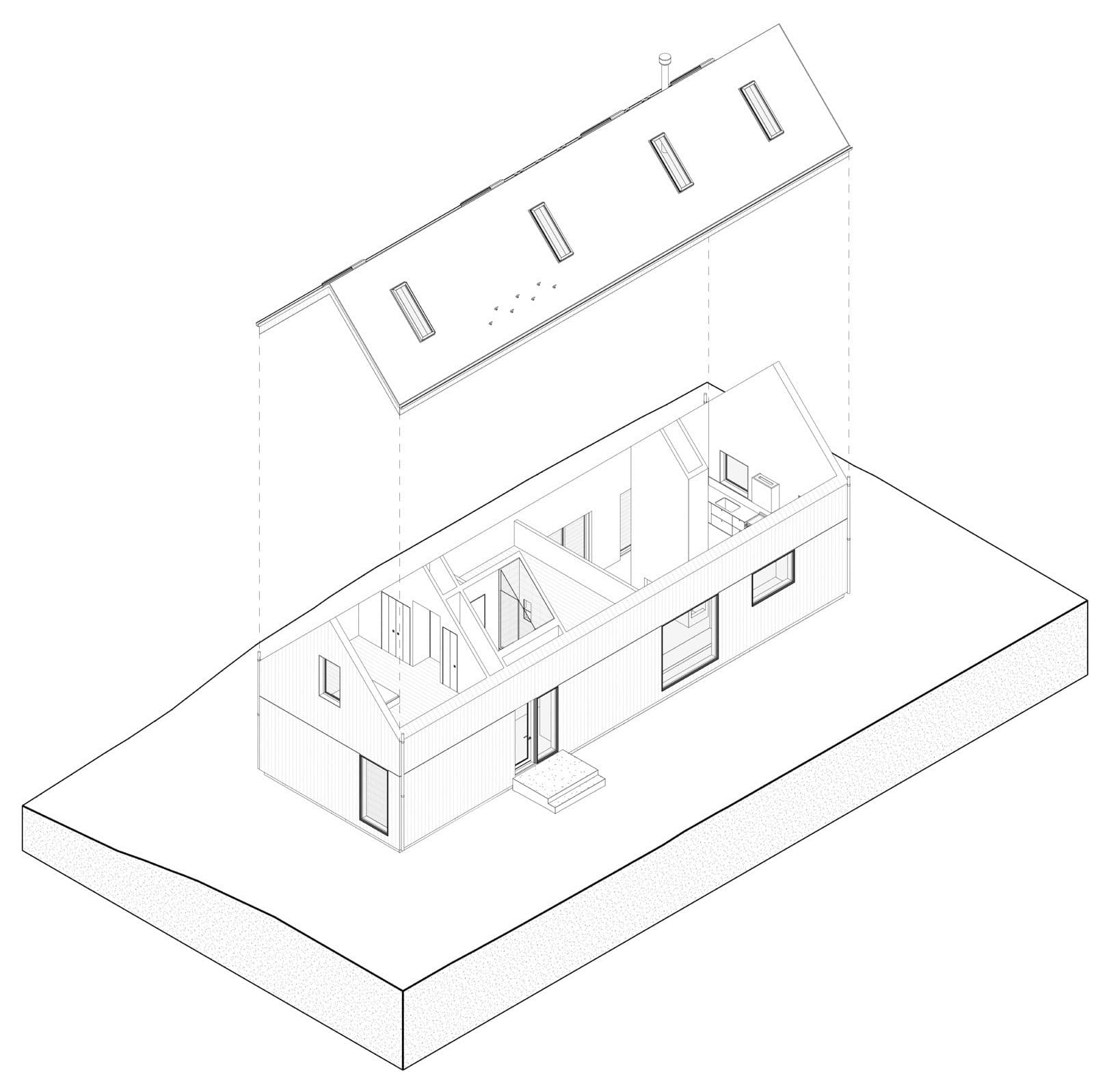 Cabin architectural drawing 1 — floor plan and layout
