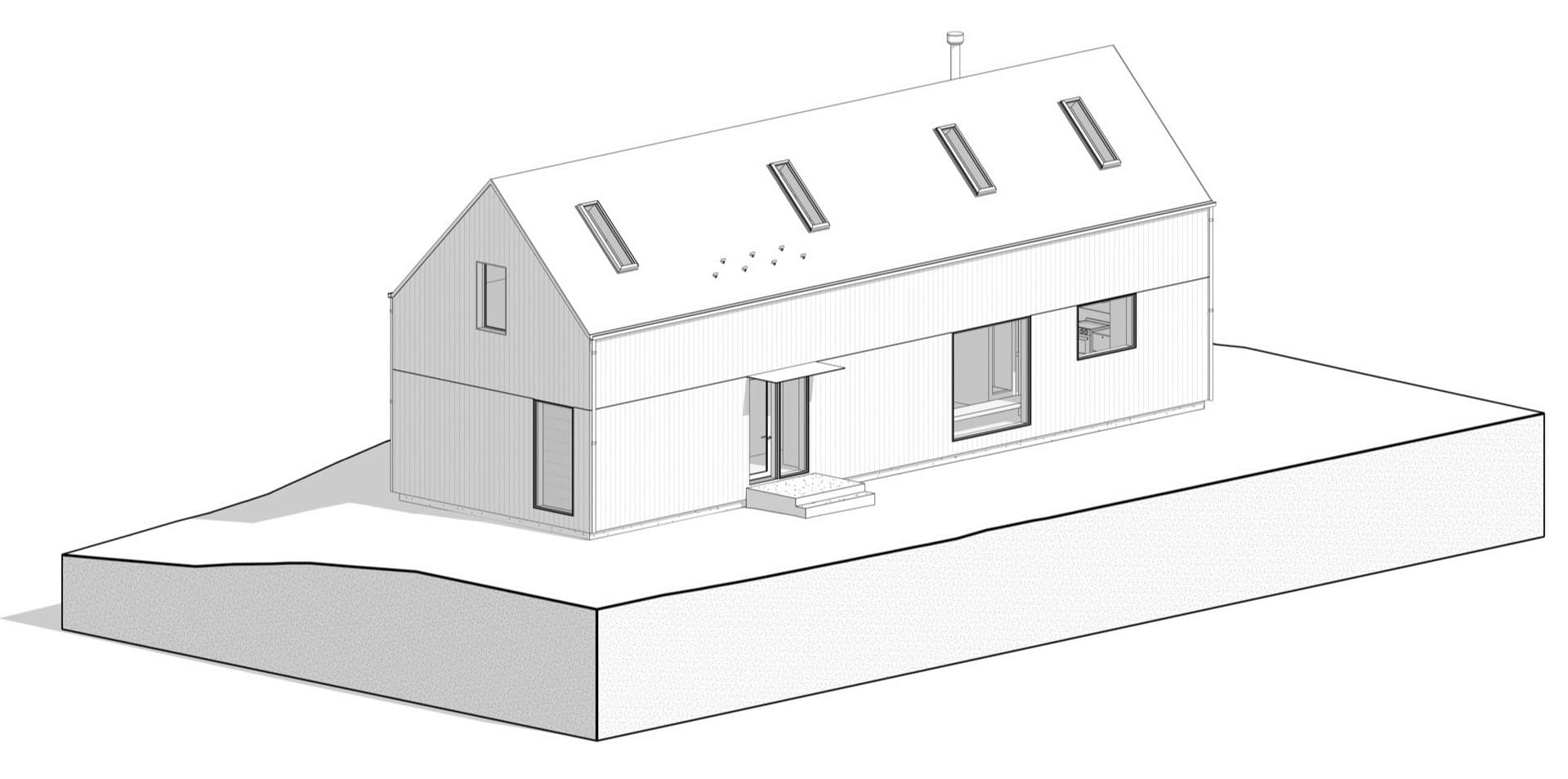 Cabin architectural drawing 3 — floor plan and layout