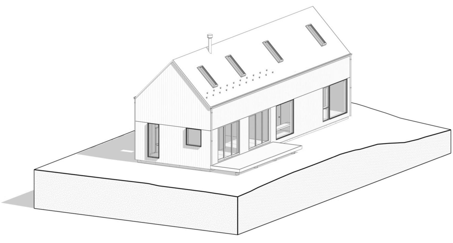 Cabin architectural drawing 4 — floor plan and layout
